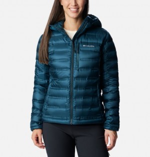Turquoise Columbia Pebble Peak™ Down Hooded Women's Puffer Jacket | SG461-6985